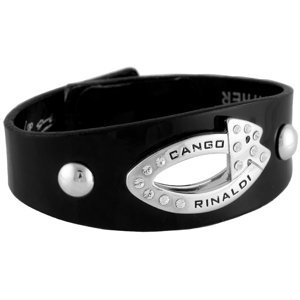 Luxusní černý kožený náramek Cango & Rinaldi křišťálem se Swarovski Elements,Luxusní černý kožený náramek Cango & Rinaldi křišťálem se Swarovski Eleme