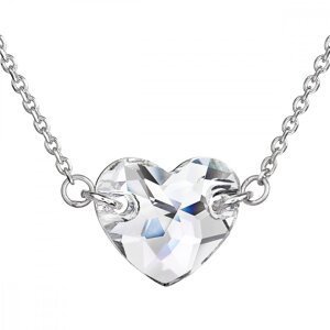Stříbrný náhrdelník s krystaly Swarovski bílé srdce 32020.1 Krystal,Stříbrný náhrdelník s krystaly Swarovski bílé srdce 32020.1 Krystal