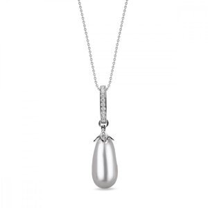 Náhrdelník se Swarovski Elements perla Light Grey,Náhrdelník se Swarovski Elements perla Light Grey