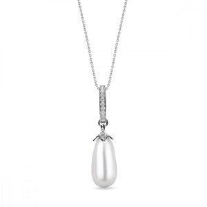 Náhrdelník se Swarovski Elements perla Bílá,Náhrdelník se Swarovski Elements perla Bílá