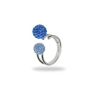 Prsten se Swarovski Elements kulička Sapphire + Light Sapphire,Prsten se Swarovski Elements kulička Sapphire + Light Sapphire