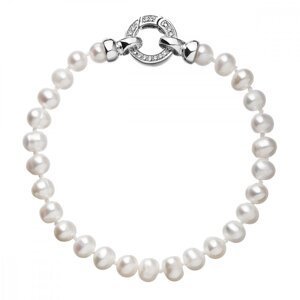 Perlový náramek z pravých říčních perel bílý 23001.1,Perlový náramek z pravých říčních perel bílý 23001.1