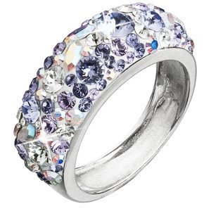 Stříbrný prsten s krystaly Swarovski fialový 35031.3 Violet 54,Stříbrný prsten s krystaly Swarovski fialový 35031.3 Violet 54