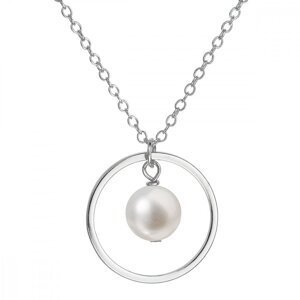 Perlový náhrdelník z pravých říčních perel bílý 22018.1,Perlový náhrdelník z pravých říčních perel bílý 22018.1