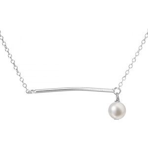 Perlový náhrdelník z pravých říčních perel bílý 22022.1,Perlový náhrdelník z pravých říčních perel bílý 22022.1