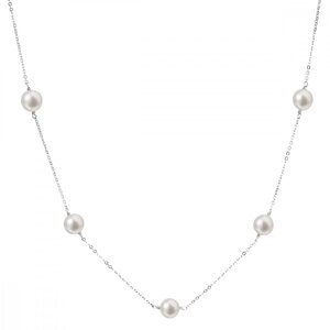 Perlový náhrdelník z pravých říčních perel bílý 22015.1,Perlový náhrdelník z pravých říčních perel bílý 22015.1