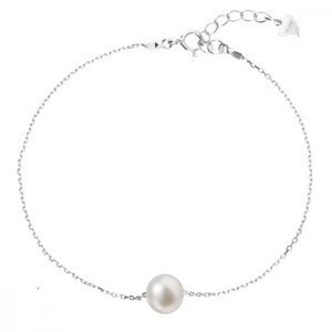 Perlový náramek z pravých říčních perel bílý 23009.1,Perlový náramek z pravých říčních perel bílý 23009.1