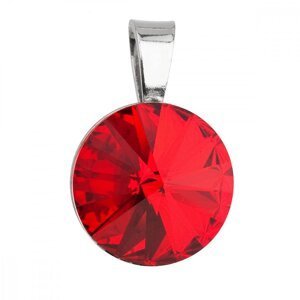 Stříbrný přívěsek s krystaly Swarovski červený kulatý-rivoli 34112.3 Light Siam,Stříbrný přívěsek s krystaly Swarovski červený kulatý-rivoli 34112.3 L