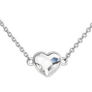 Stříbrný náhrdelník s krystalem Swarovski bílé srdce 32061.1 Krystal,Stříbrný náhrdelník s krystalem Swarovski bílé srdce 32061.1 Krystal
