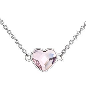 Stříbrný náhrdelník s krystalem Swarovski růžové srdce 32061.3 Rosaline,Stříbrný náhrdelník s krystalem Swarovski růžové srdce 32061.3 Rosaline