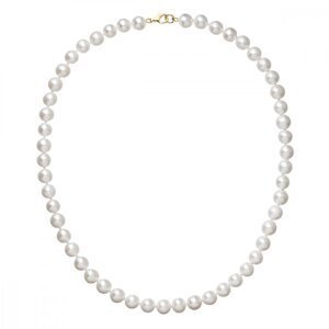 Perlový náhrdelník z říčních perel se zapínáním ze 14 karátového zlata 922003.1/9260 bílý,Perlový náhrdelník z říčních perel se zapínáním ze 14 karáto