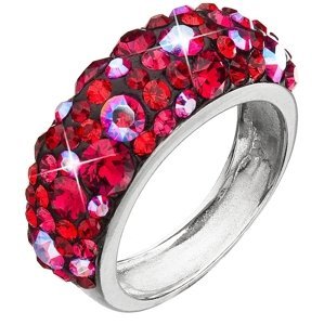 Stříbrný prsten s krystaly Swarovski červený 35031.3 Cherry 52,Stříbrný prsten s krystaly Swarovski červený 35031.3 Cherry 52