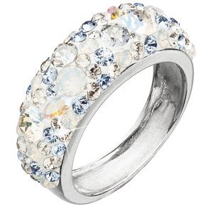 Stříbrný prsten s krystaly Swarovski modrý 35031.3 Light Sapphire 52,Stříbrný prsten s krystaly Swarovski modrý 35031.3 Light Sapphire 52