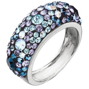 Stříbrný prsten s krystaly Swarovski modrý 35031.3 Blue Style 52,Stříbrný prsten s krystaly Swarovski modrý 35031.3 Blue Style 52