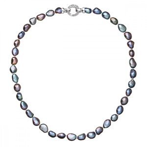 Perlový náhrdelník z pravých říčních perel modrý 22027.3 Peacock,Perlový náhrdelník z pravých říčních perel modrý 22027.3 Peacock