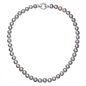 Perlový náhrdelník z pravých říčních perel šedý 22028.3 Grey,Perlový náhrdelník z pravých říčních perel šedý 22028.3 Grey