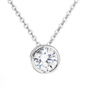 Stříbrný náhrdelník se zirkonem v bílé barvě 12017.1,Stříbrný náhrdelník se zirkonem v bílé barvě 12017.1
