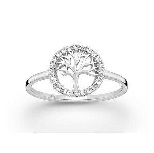 Prsten Strom života se zirkony stříbro 925 Velikost: 6 - 1,6 cm (EU 51 - 53) 2817/6 -