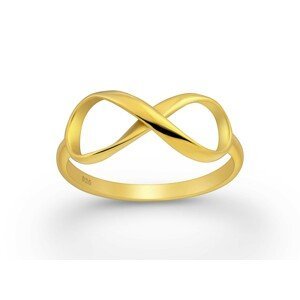 Prsten Infinity gold stříbro 925 Velikost: 5 - 1,5 cm (EU 49 - 50) 2844/5
