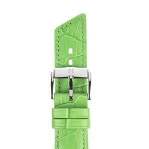 Řemínek Hirsch Princess - světle zelený - 12 mm - M – Střední délka - 10 mm - Stříbrná