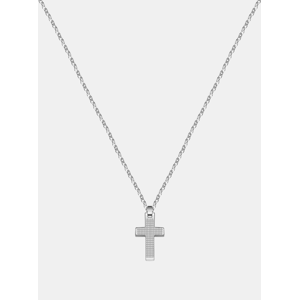 Řetízek ve stříbrné barvě s přívěskem kříže Morellato