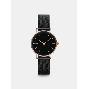 Dámské hodinky s černým nerezovým páskem Millner Mini