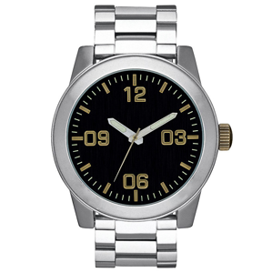 Nixon CORPORAL SS ONE analogové sportovní hodinky - šedá