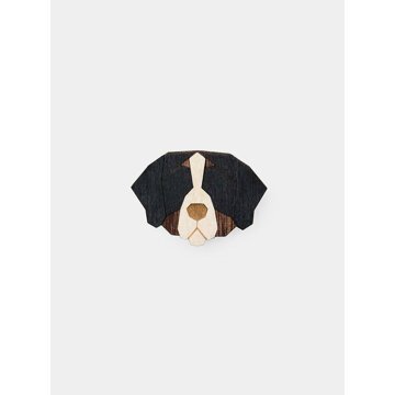 Dřevěná brož ve tvaru psa Bernese Mountain Dog Brooch BeWooden
