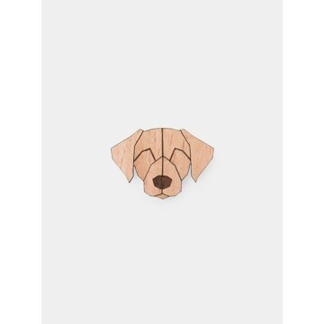 Dřevěná brož ve tvaru psa Labrador Brooch BeWooden
