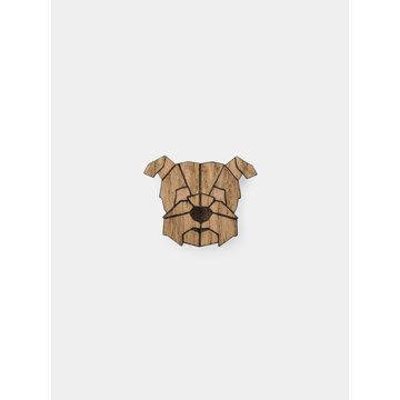 Dřevěná brož ve tvaru psa Heřman Brooch BeWooden
