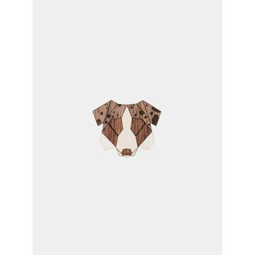 Dřevěná brož ve tvaru psa Australian Shepherd Brooch BeWooden