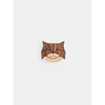 Dřevěná brož Persian Cat Brooch BeWooden