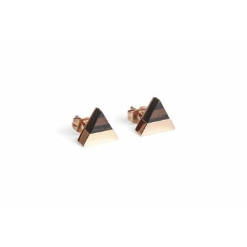 Náušnice s dřevěným detailem Rose Earrings Triangle BeWooden