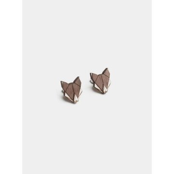 Dřevěné náušnice Wolf Earrings BeWooden