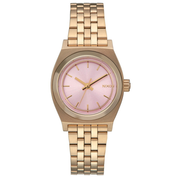Nixon SMALL TIME TELLER LIGHTGOLDPINK analogové sportovní hodinky - růžová