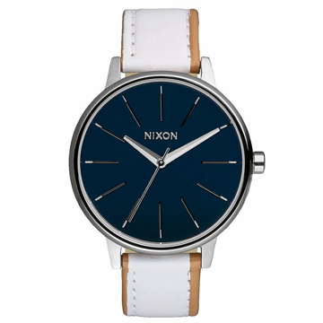 Nixon KENSINGTON LEATHER NAVYWHITE analogové sportovní hodinky