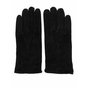 Černé kožené rukavice Pieces Comet