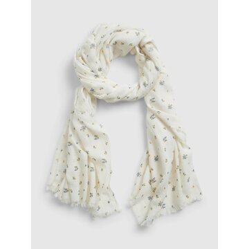 Bílý dámský šátek oblong scarf