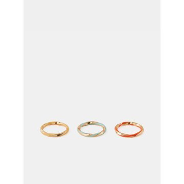 Sada tří prstenů ve zlaté barvě Pieces Lulle