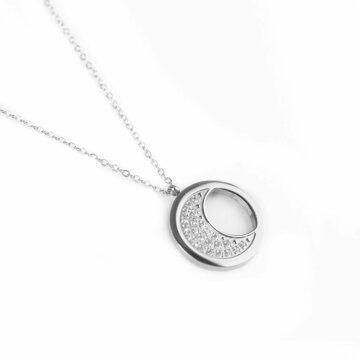 Náhrdelník ve stříbrné barvě s měsícem Vuch-Silver moon