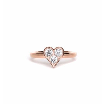 Dámský prsten v růžovozlaté barvě Vuch- Heart Rosegold