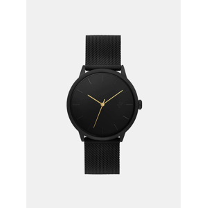 Černé hodinky s nerezovým páskem CHPO Nando