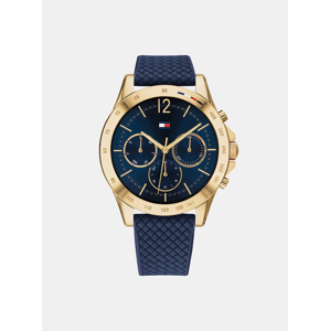 Dámské hodinky se silikonovým  páskem v modré barvě Tommy Hilfiger