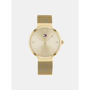 Dámské hodinky s ocelovým páskem ve zlaté barvě Tommy Hilfiger