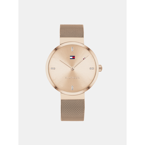 Dámské hodinky s ocelovým páskem v růžovozlaté barvě Tommy Hilfiger