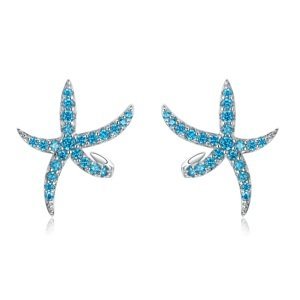 Royal Fashion náušnice Třpytivá mořská hvězdice BSE136