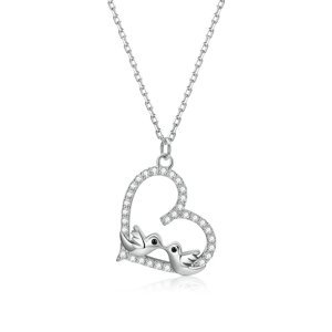 Emporial stříbrný náhrdelník Zamilované hrdličky BSN237