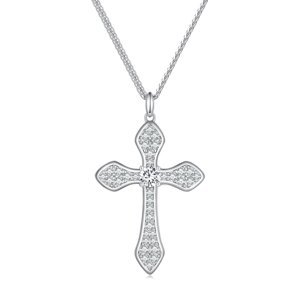 Royal Fashion stříbrný náhrdelník Křížek BSN303