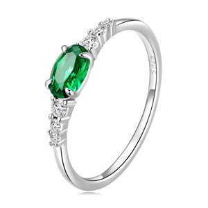 Royal Exklusive Royal Fashion stříbrný prsten Zelená krása BSR265 Velikost: 6 (EU: 51-53)