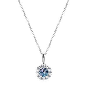Royal Fashion stříbrný pozlacený náhrdelník Alexandrit DGPS0032-WG